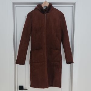 Smart Set Women's Chocolate Faux shearling Jacket